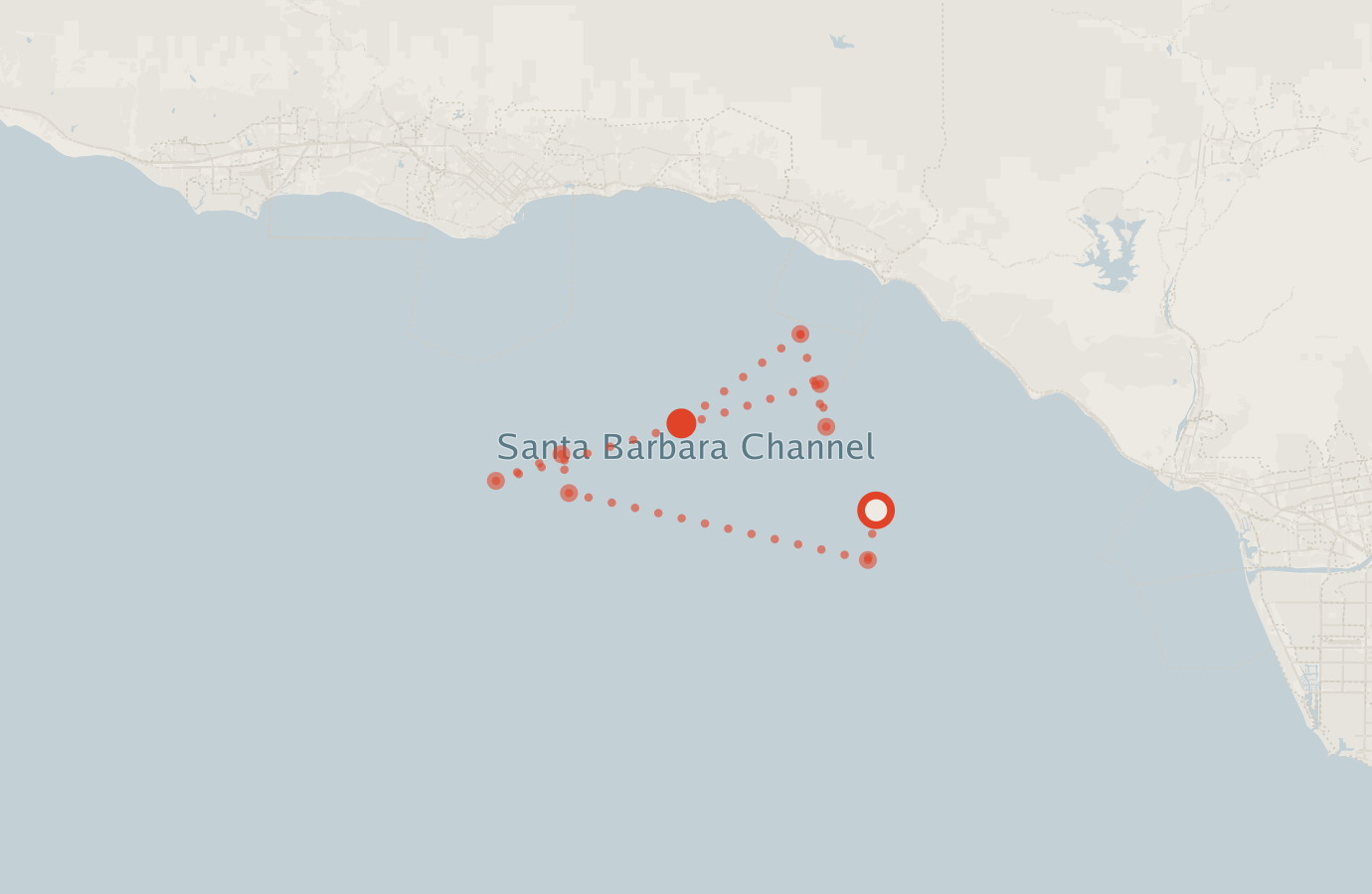 Activity map — real sighting points on an OpenStreetMap basemap