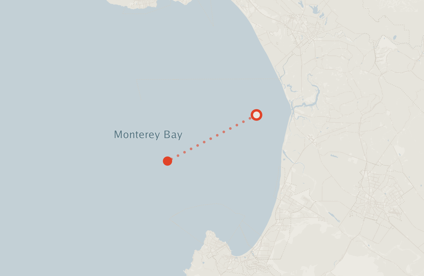 Activity map — real sighting points on an OpenStreetMap basemap