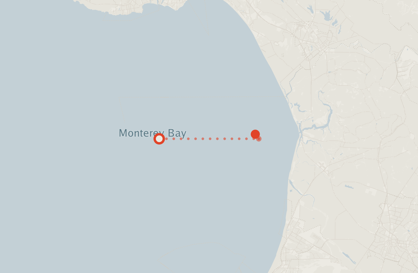 Activity map — real sighting points on an OpenStreetMap basemap