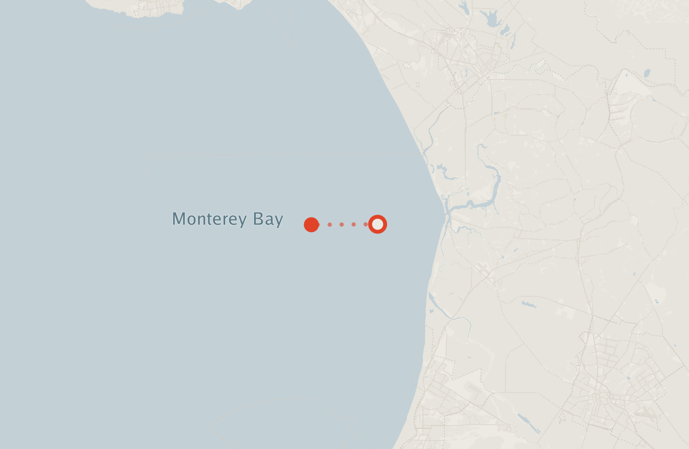 Activity map — real sighting points on an OpenStreetMap basemap