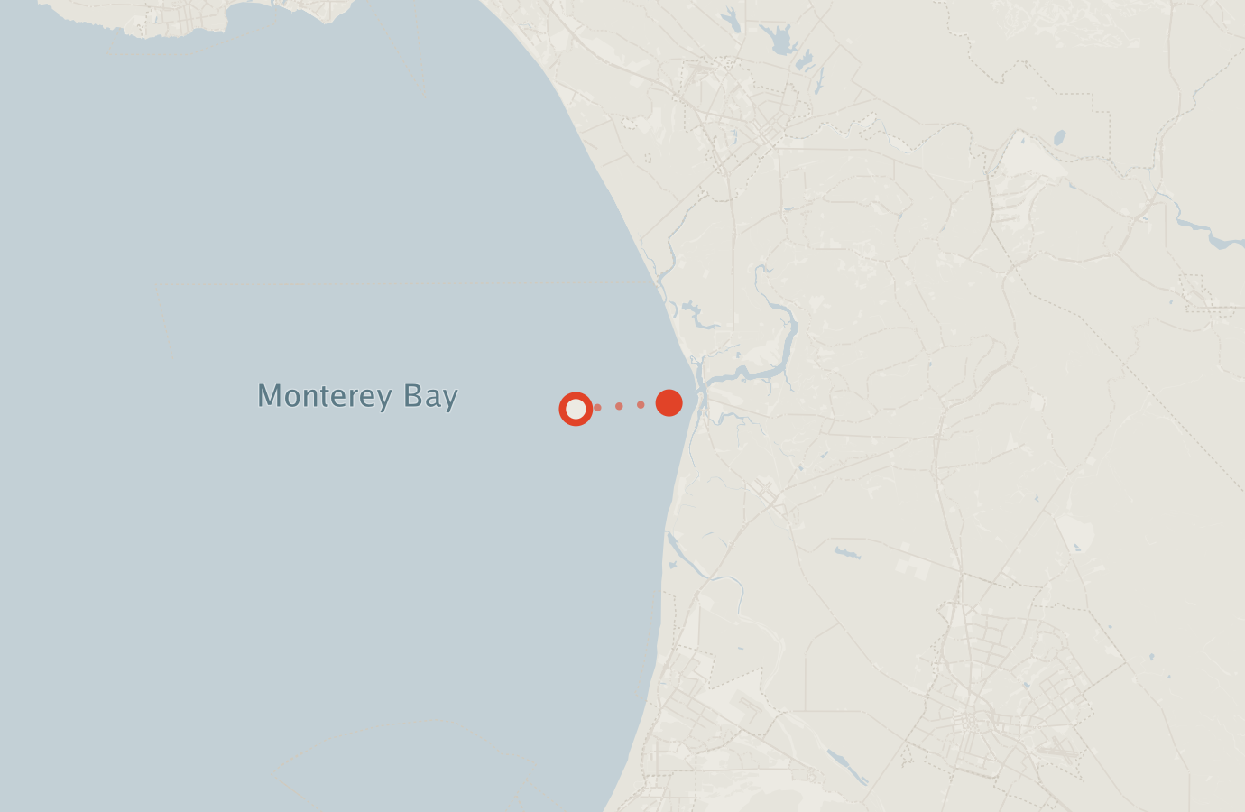 Activity map — real sighting points on an OpenStreetMap basemap