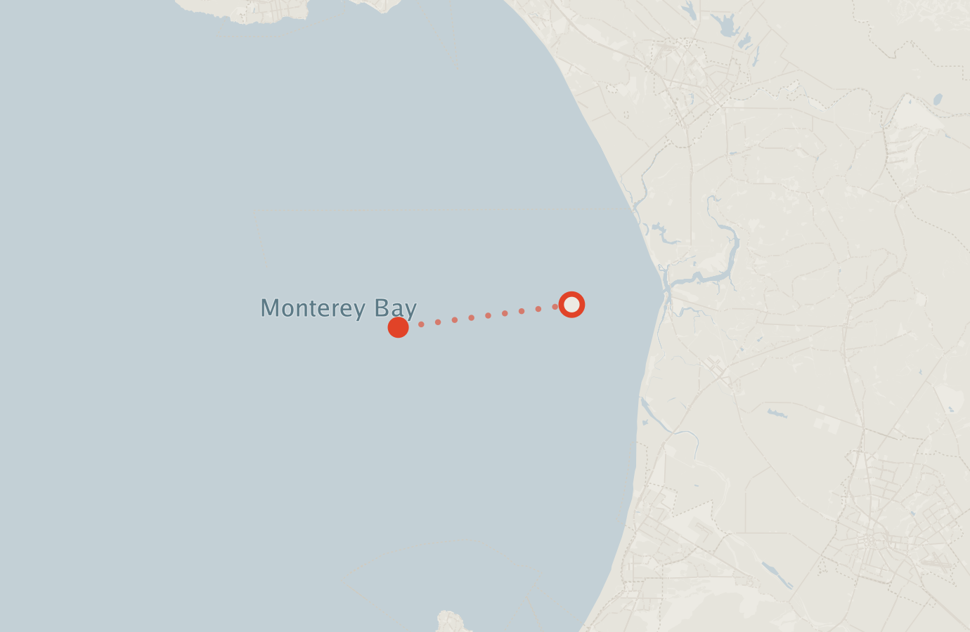 Activity map — real sighting points on an OpenStreetMap basemap