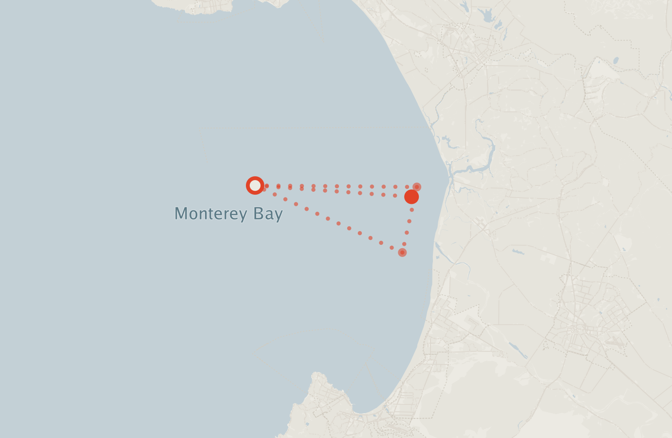 Activity map — real sighting points on an OpenStreetMap basemap