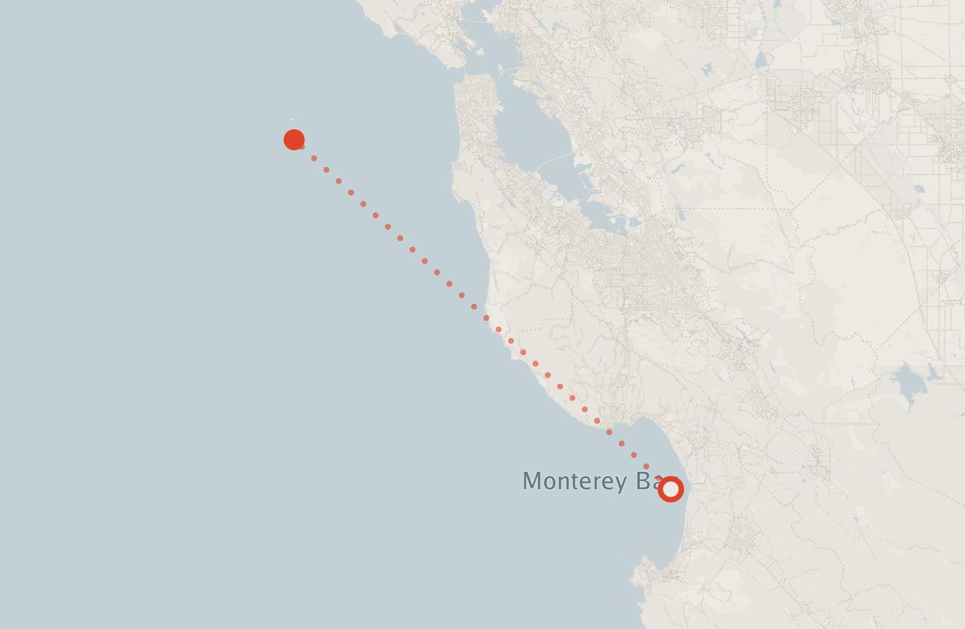 Activity map — real sighting points on an OpenStreetMap basemap