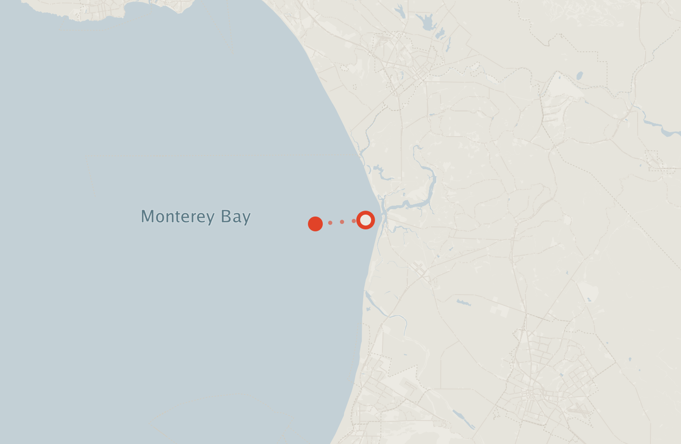 Activity map — real sighting points on an OpenStreetMap basemap