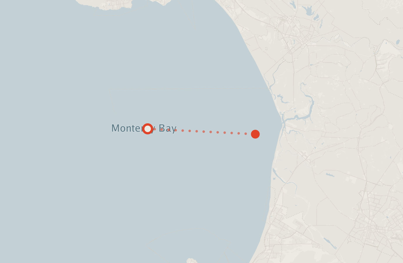 Activity map — real sighting points on an OpenStreetMap basemap