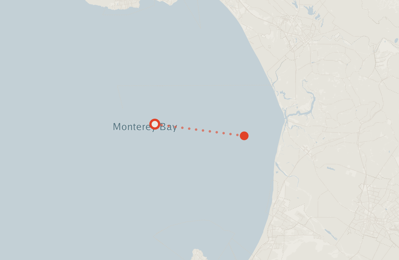 Activity map — real sighting points on an OpenStreetMap basemap