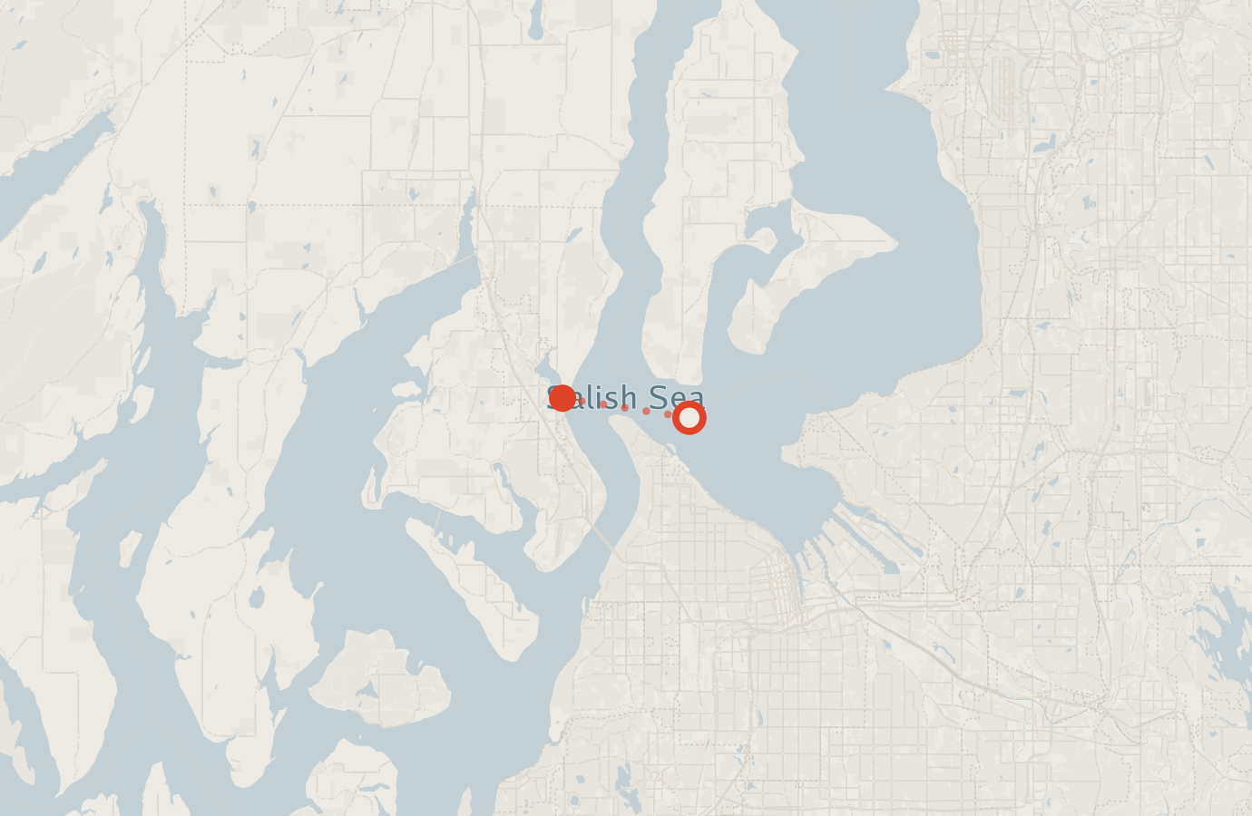 Activity map — real sighting points on an OpenStreetMap basemap