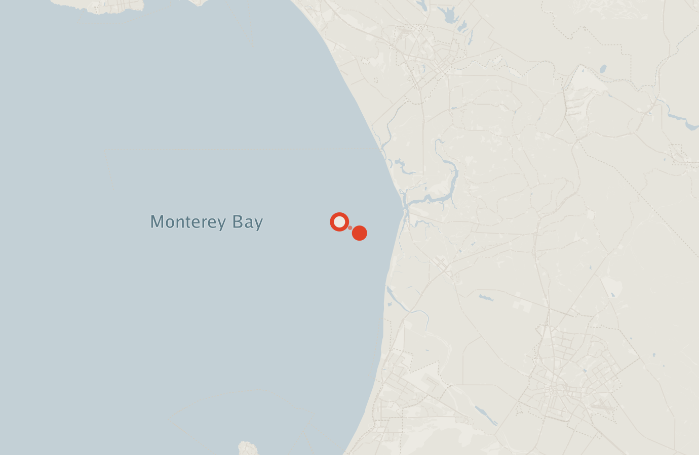 Activity map — real sighting points on an OpenStreetMap basemap