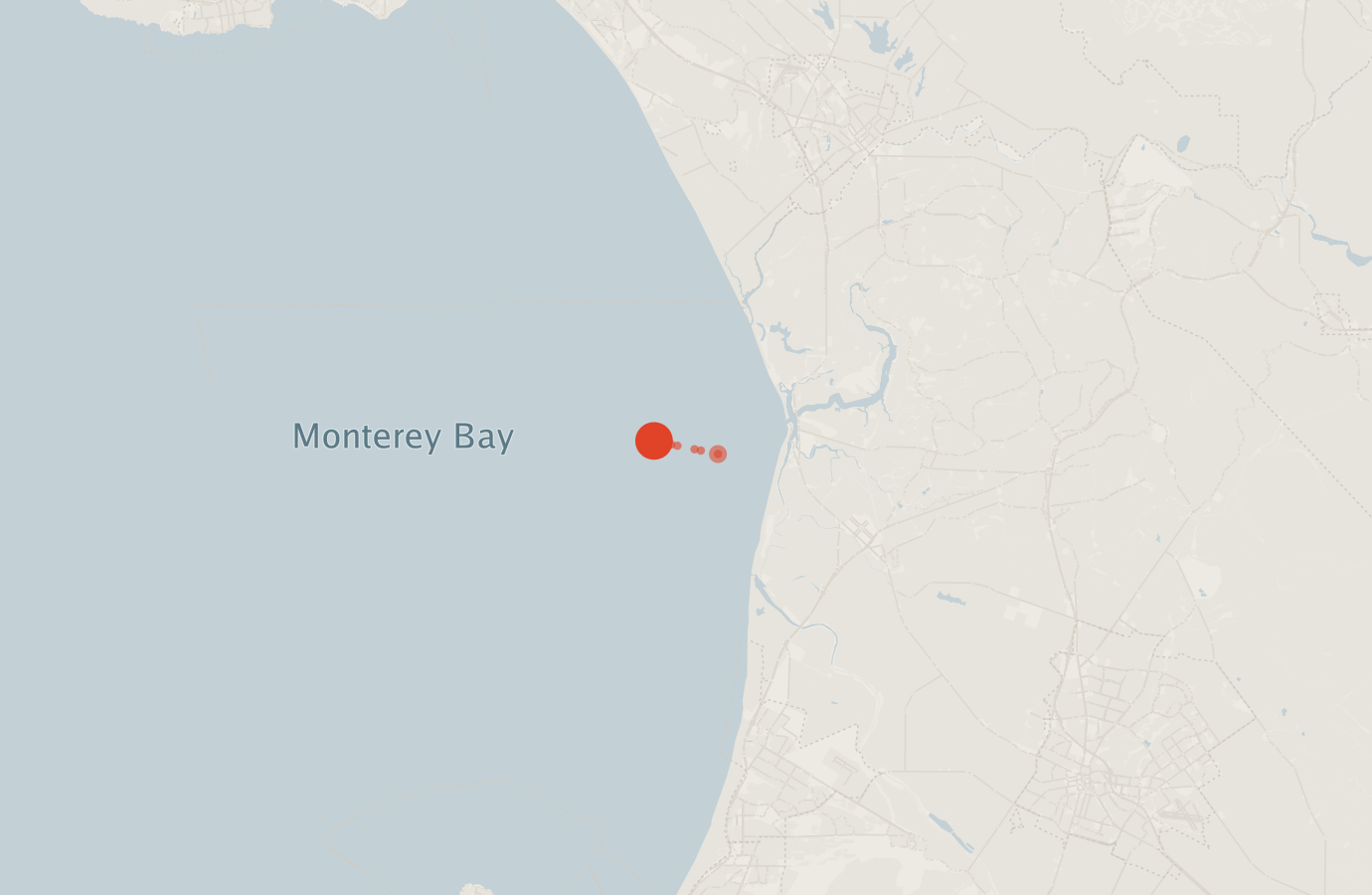 Activity map — real sighting points on an OpenStreetMap basemap