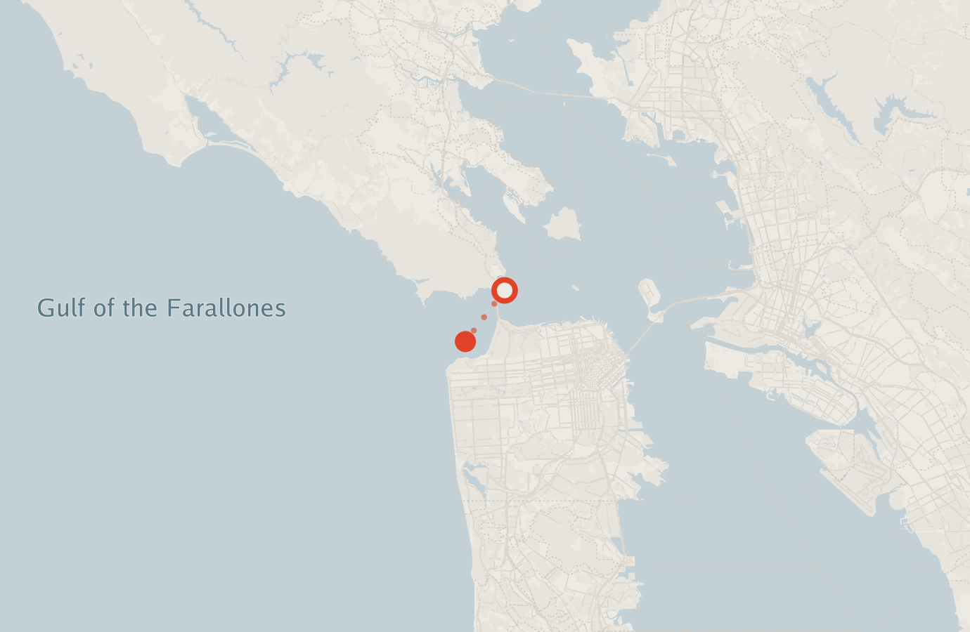 Activity map — real sighting points on an OpenStreetMap basemap
