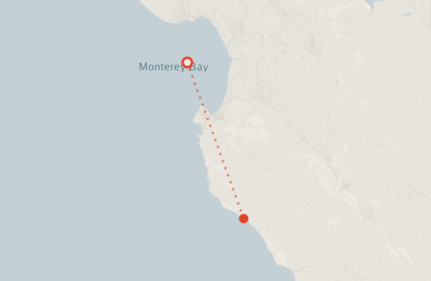 Activity map — real sighting points on an OpenStreetMap basemap