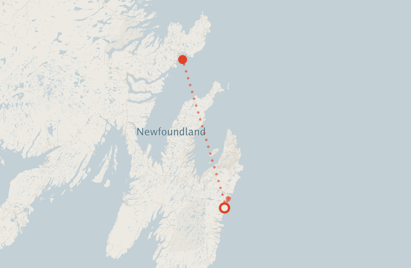 Activity map — real sighting points on an OpenStreetMap basemap