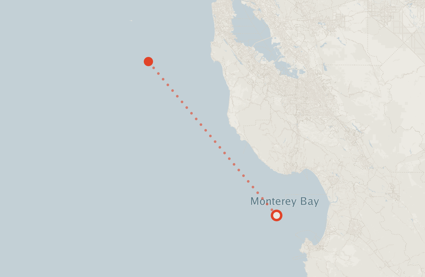 Activity map — real sighting points on an OpenStreetMap basemap