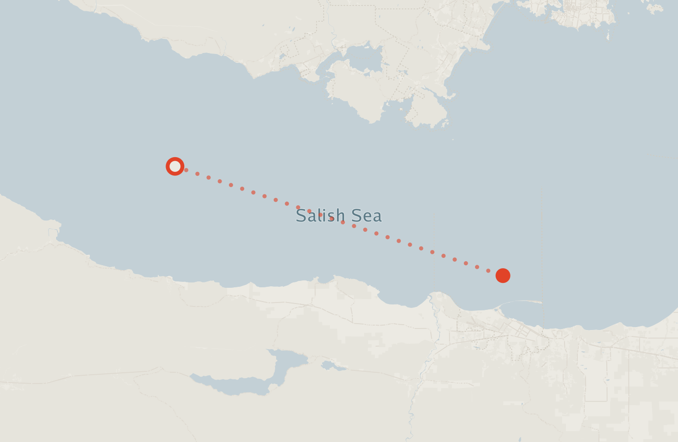 Activity map — real sighting points on an OpenStreetMap basemap