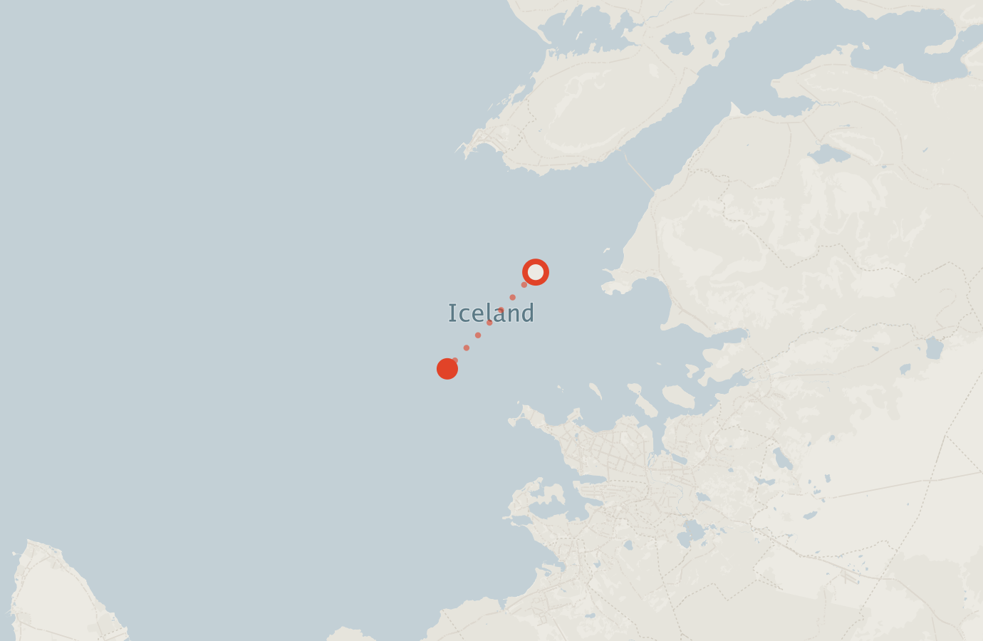 Activity map — real sighting points on an OpenStreetMap basemap