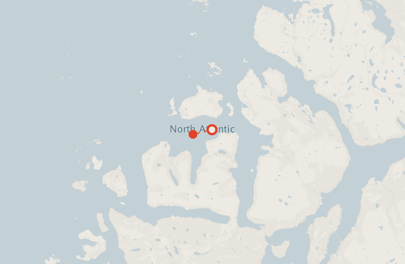 Activity map — real sighting points on an OpenStreetMap basemap