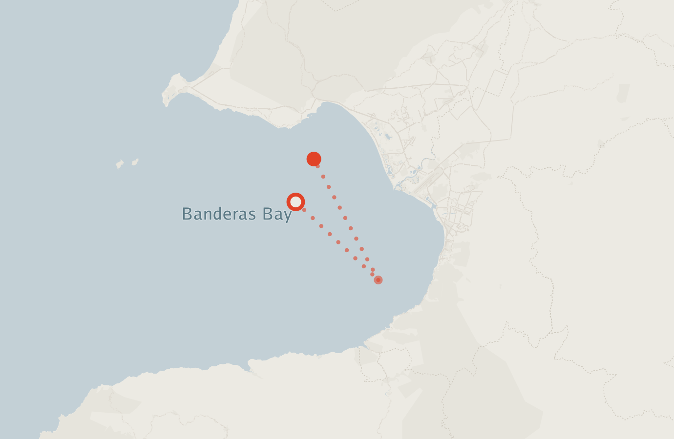 Activity map — real sighting points on an OpenStreetMap basemap