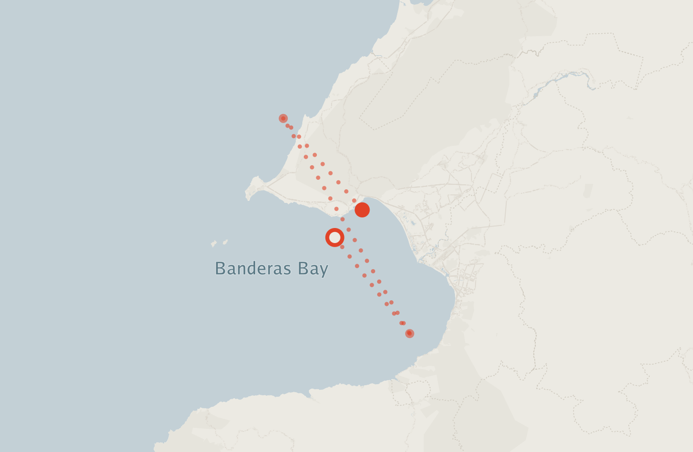 Activity map — real sighting points on an OpenStreetMap basemap