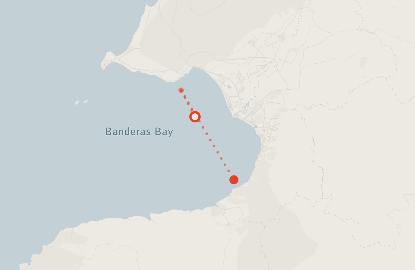 Activity map — real sighting points on an OpenStreetMap basemap