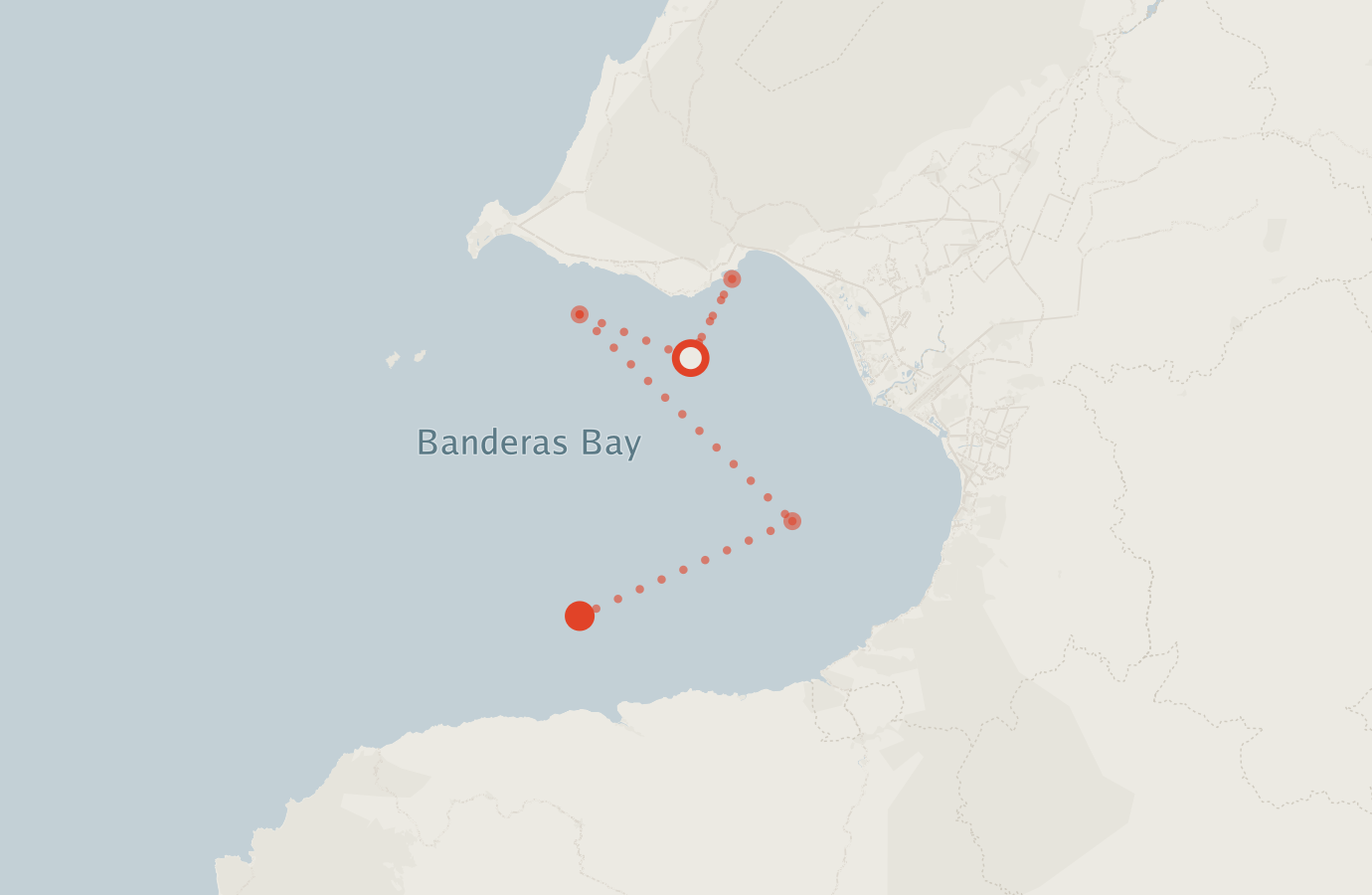 Activity map — real sighting points on an OpenStreetMap basemap