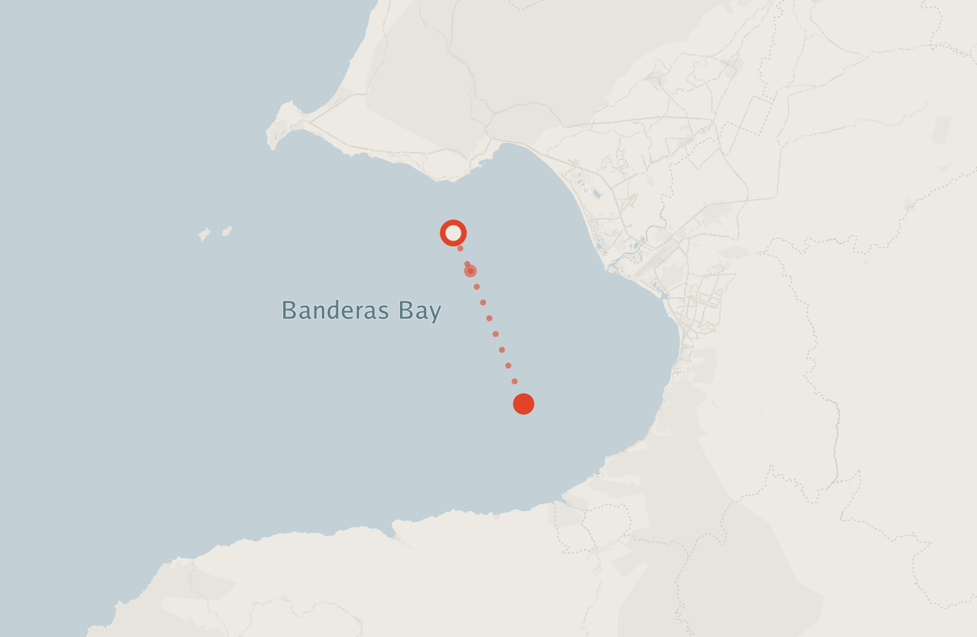 Activity map — real sighting points on an OpenStreetMap basemap