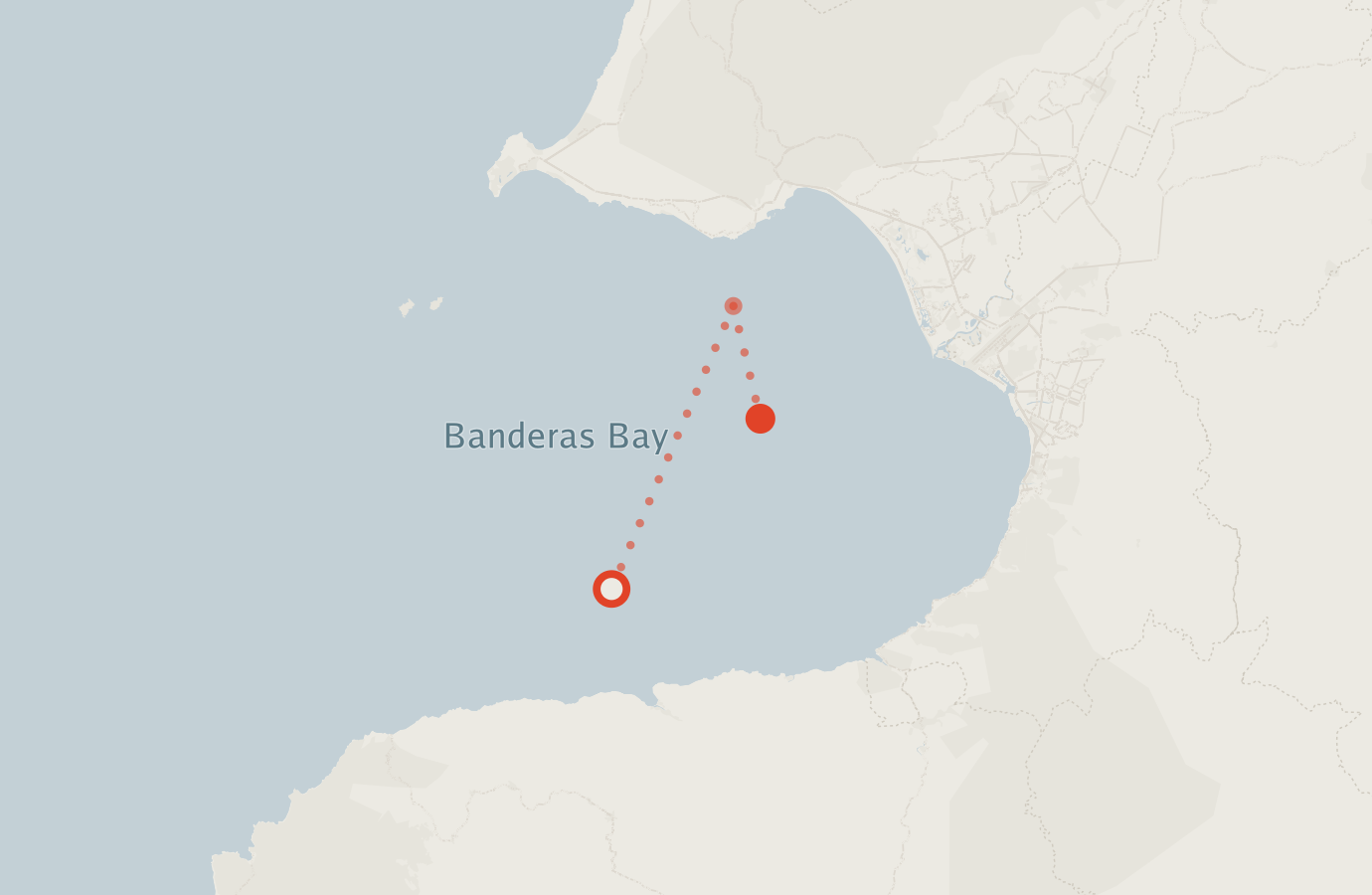 Activity map — real sighting points on an OpenStreetMap basemap