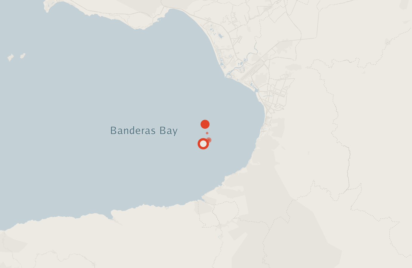 Activity map — real sighting points on an OpenStreetMap basemap