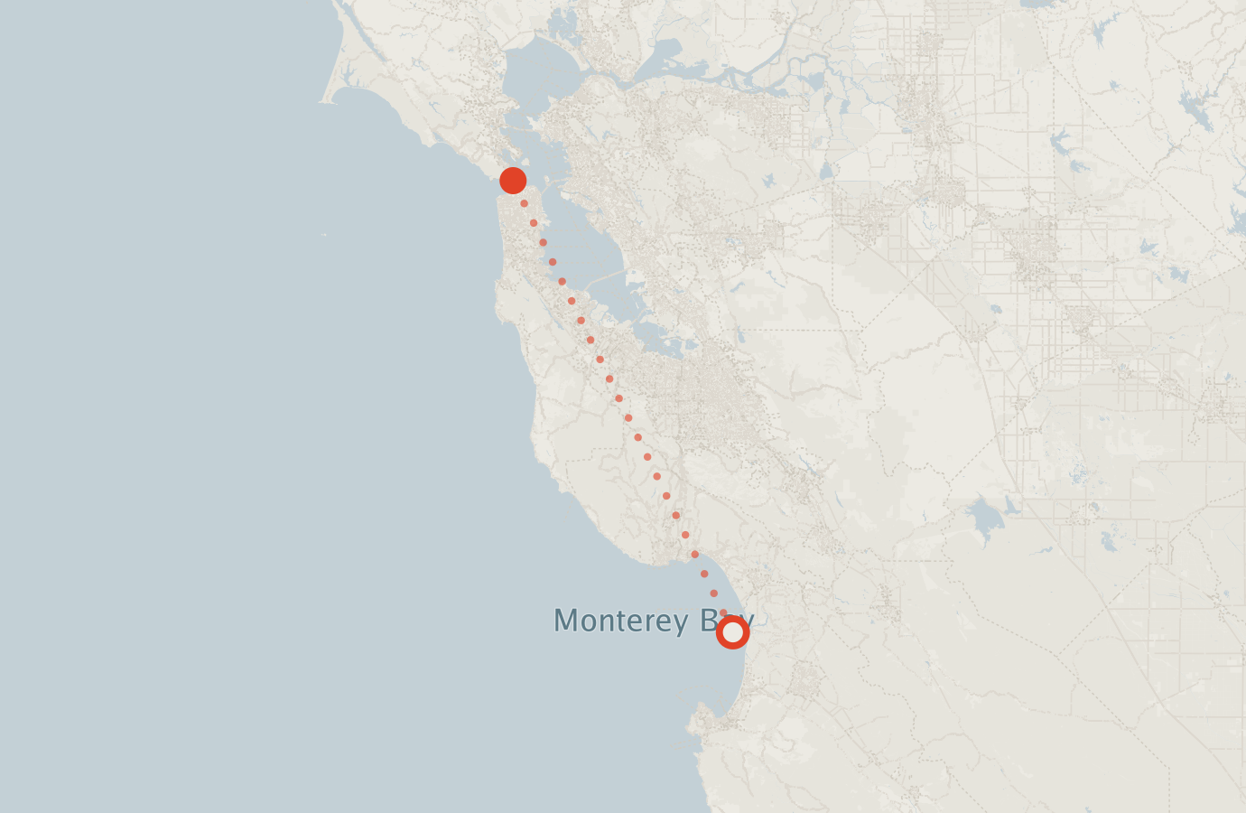 Activity map — real sighting points on an OpenStreetMap basemap