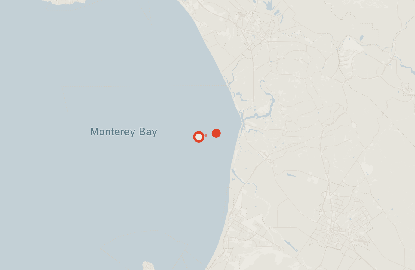 Activity map — real sighting points on an OpenStreetMap basemap
