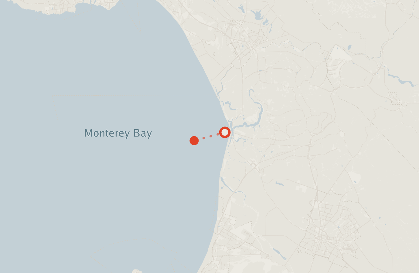 Activity map — real sighting points on an OpenStreetMap basemap