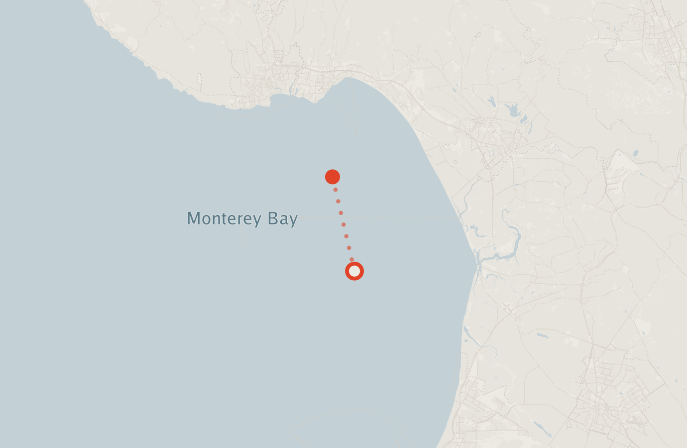 Activity map — real sighting points on an OpenStreetMap basemap