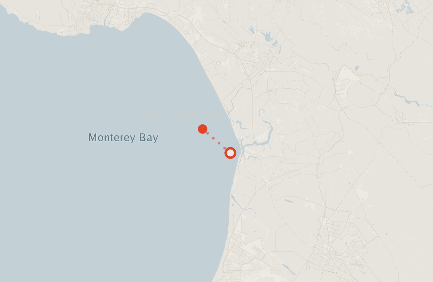 Activity map — real sighting points on an OpenStreetMap basemap