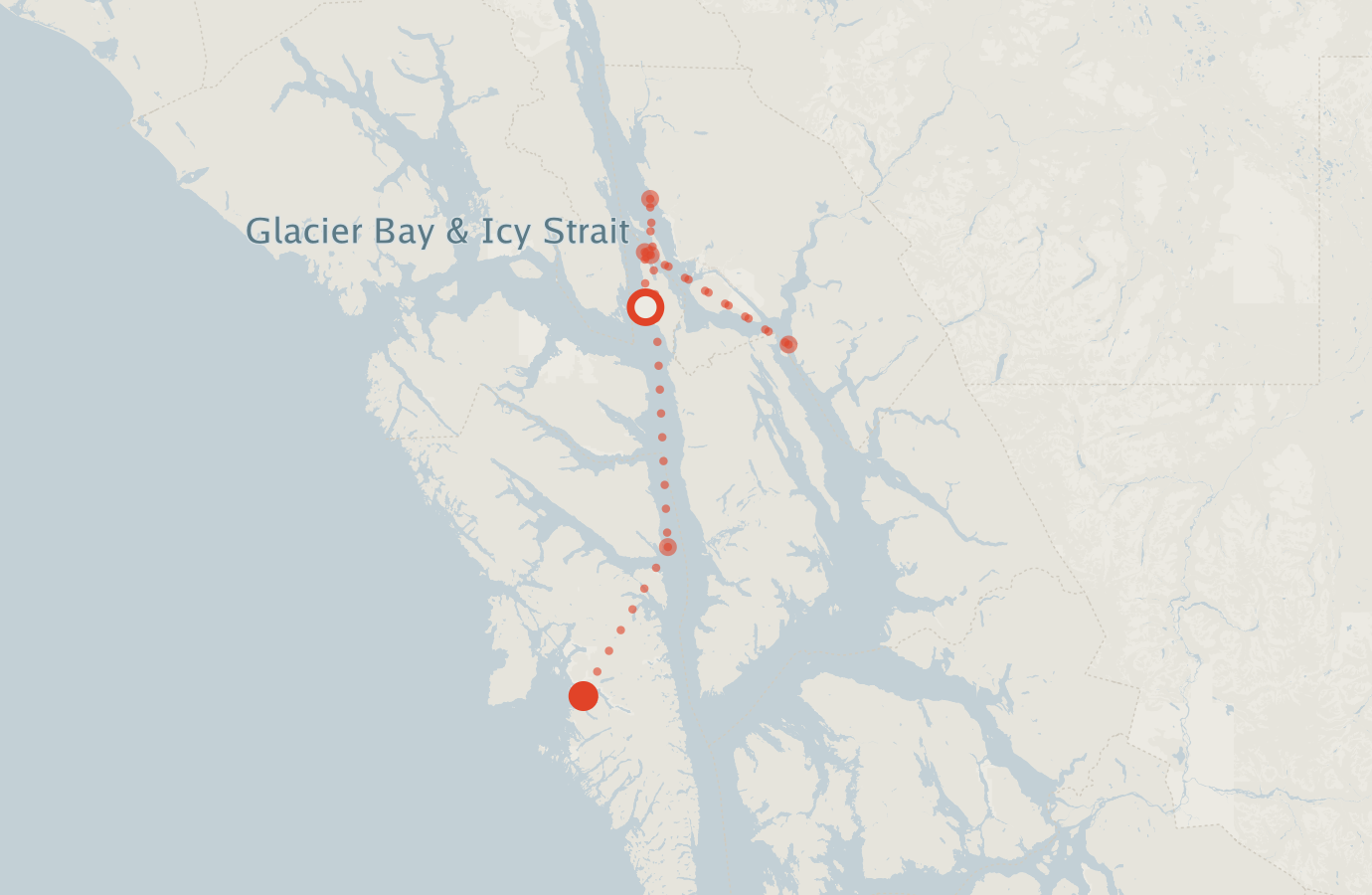 Activity map — real sighting points on an OpenStreetMap basemap