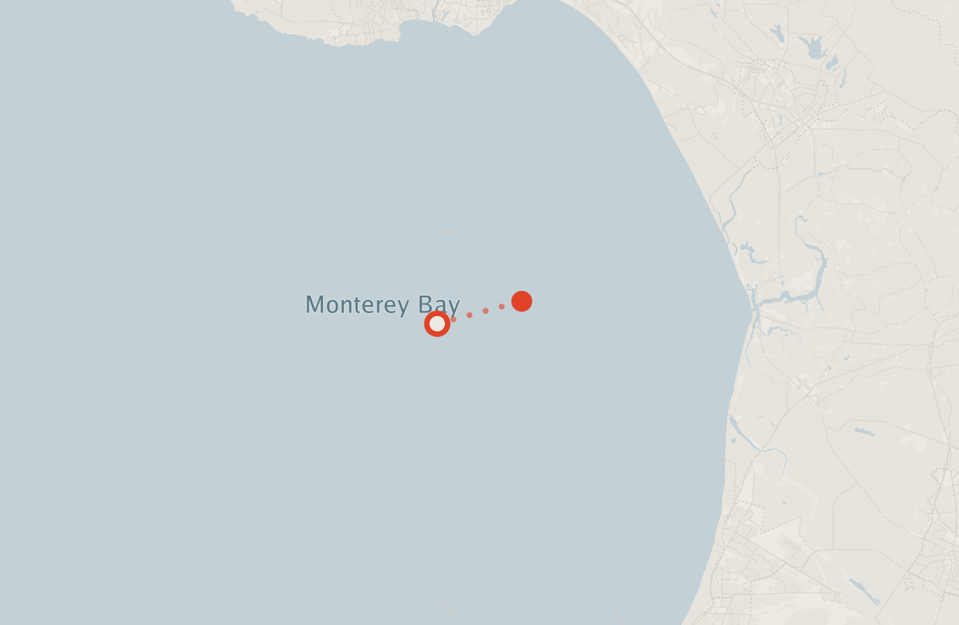 Activity map — real sighting points on an OpenStreetMap basemap
