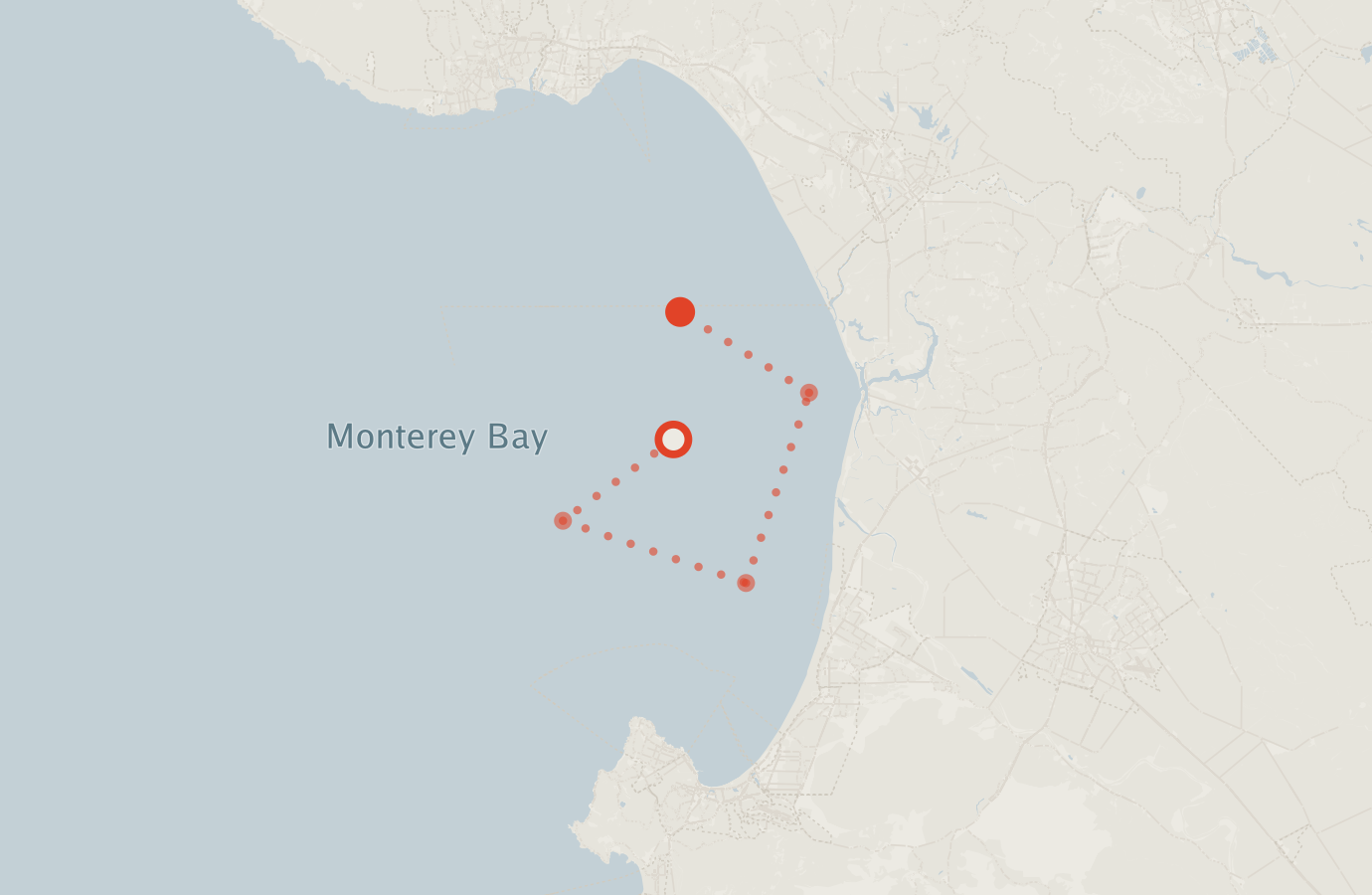 Activity map — real sighting points on an OpenStreetMap basemap