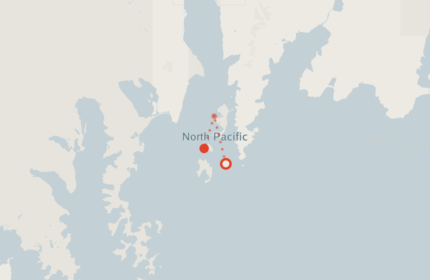 Activity map — real sighting points on an OpenStreetMap basemap