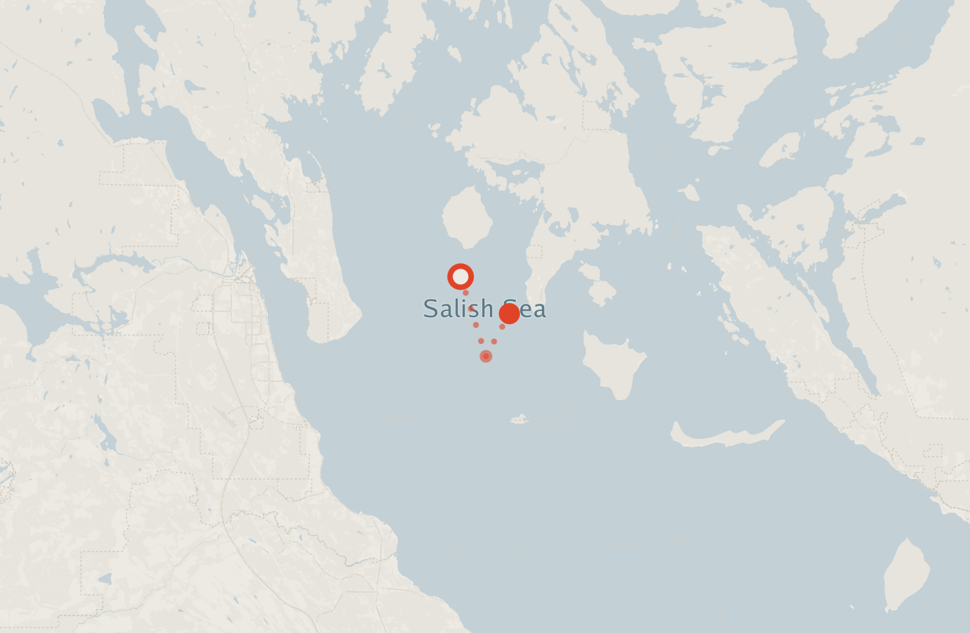Activity map — real sighting points on an OpenStreetMap basemap