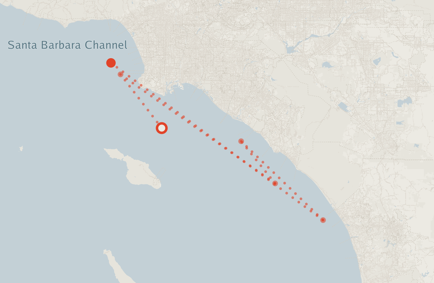 Activity map — real sighting points on an OpenStreetMap basemap