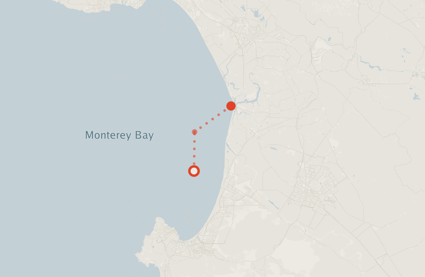 Activity map — real sighting points on an OpenStreetMap basemap