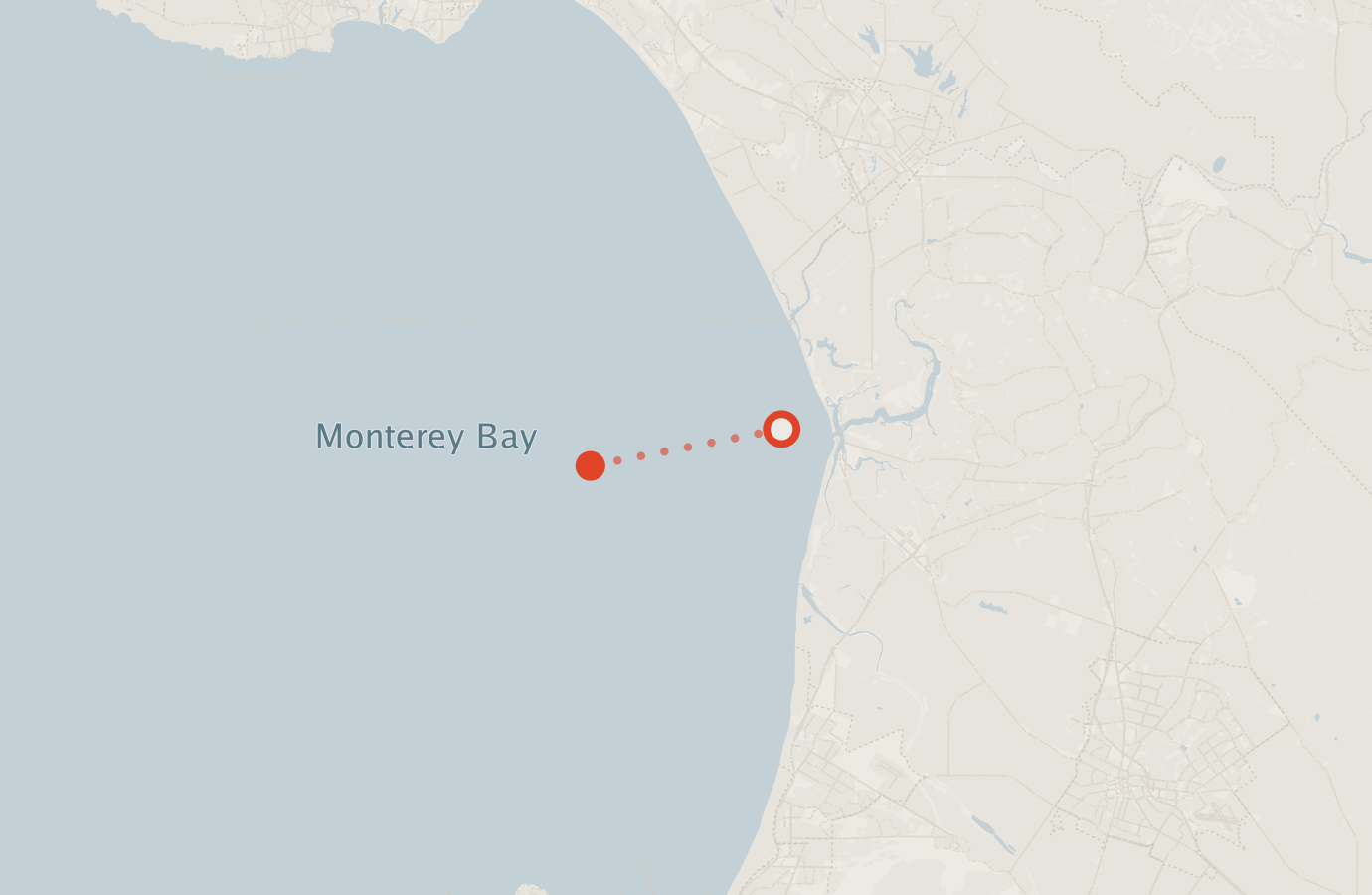Activity map — real sighting points on an OpenStreetMap basemap