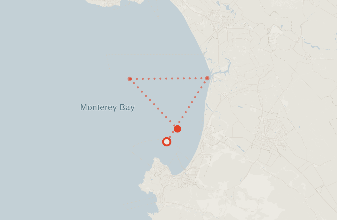 Activity map — real sighting points on an OpenStreetMap basemap