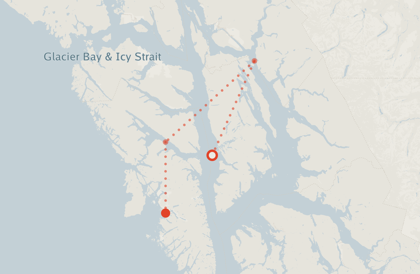Activity map — real sighting points on an OpenStreetMap basemap