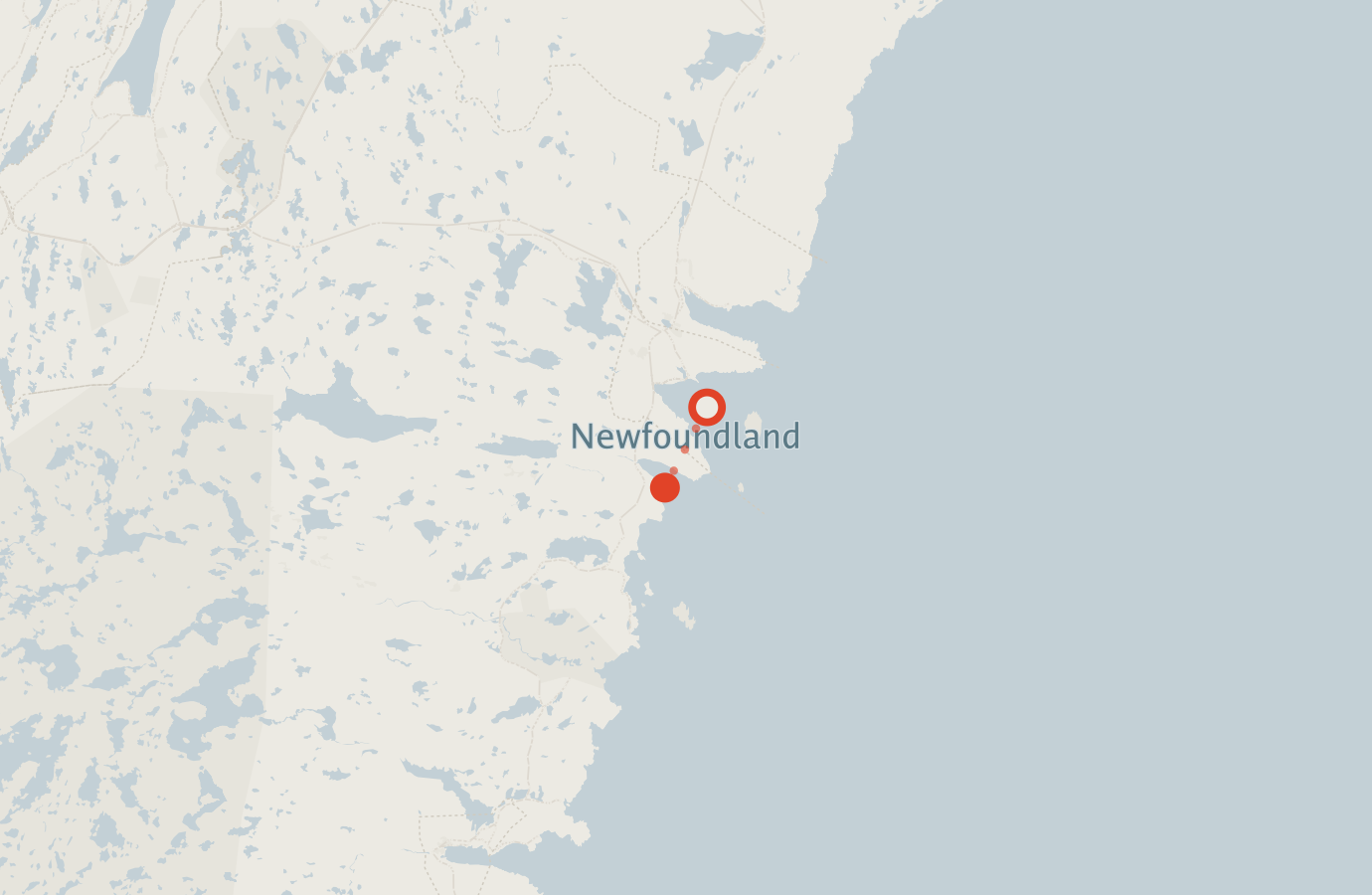 Activity map — real sighting points on an OpenStreetMap basemap