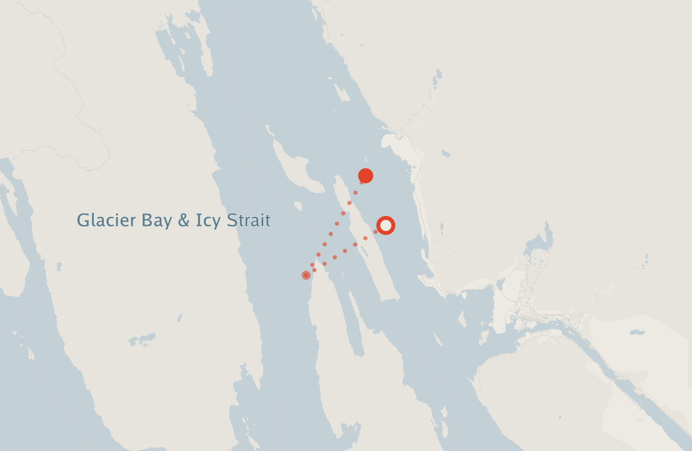 Activity map — real sighting points on an OpenStreetMap basemap