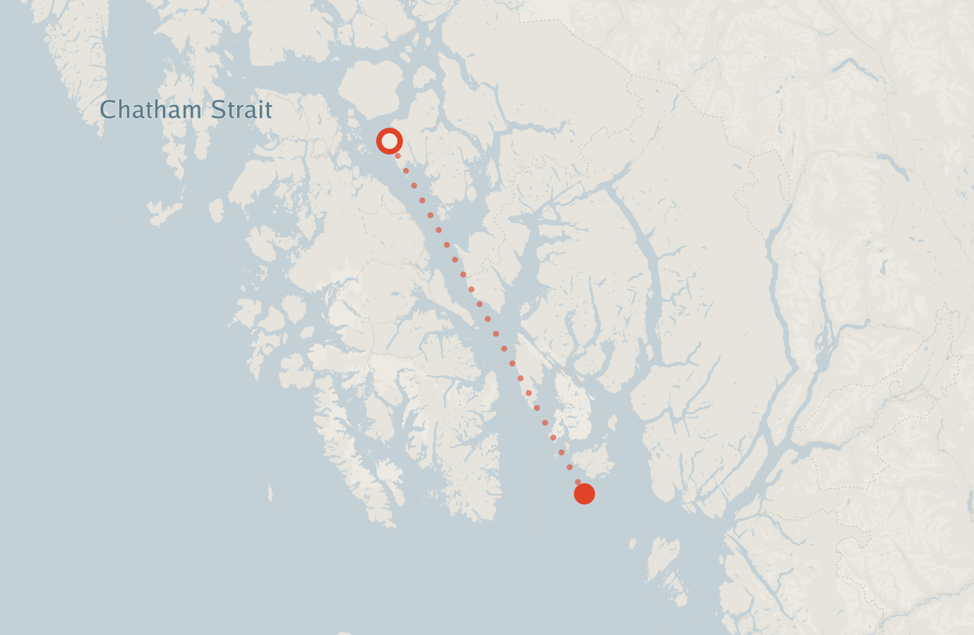 Activity map — real sighting points on an OpenStreetMap basemap