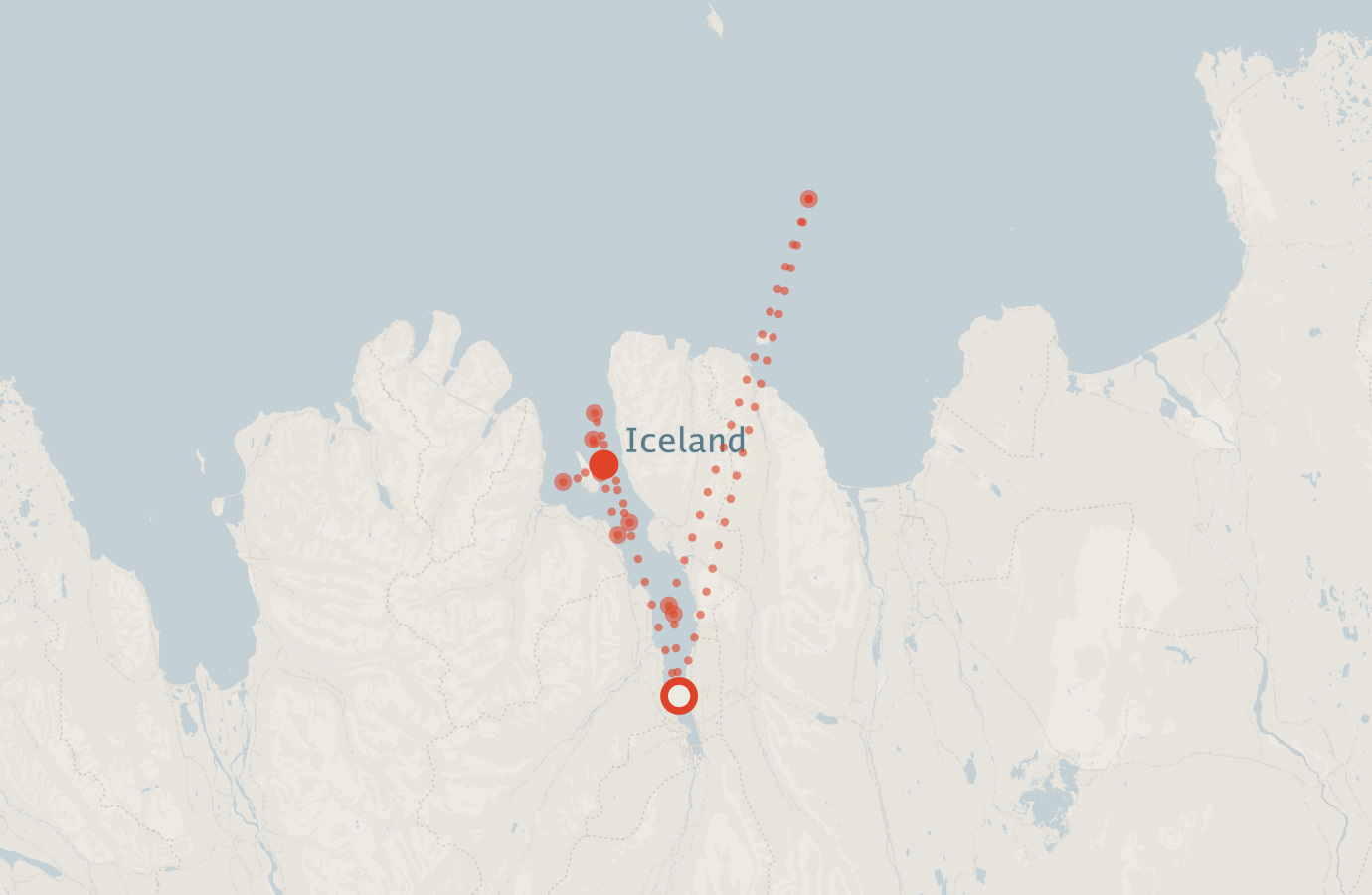 Activity map — real sighting points on an OpenStreetMap basemap