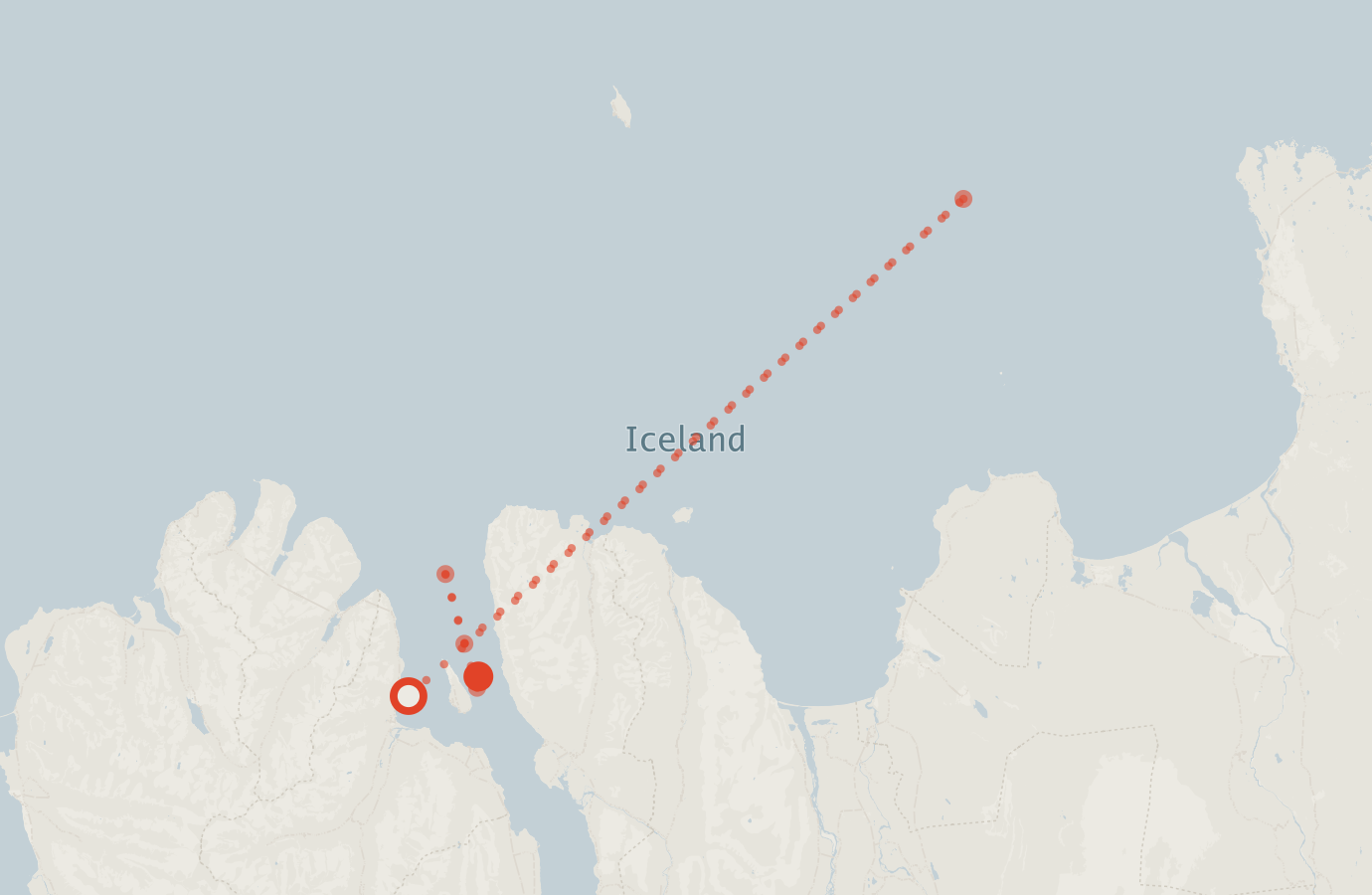 Activity map — real sighting points on an OpenStreetMap basemap