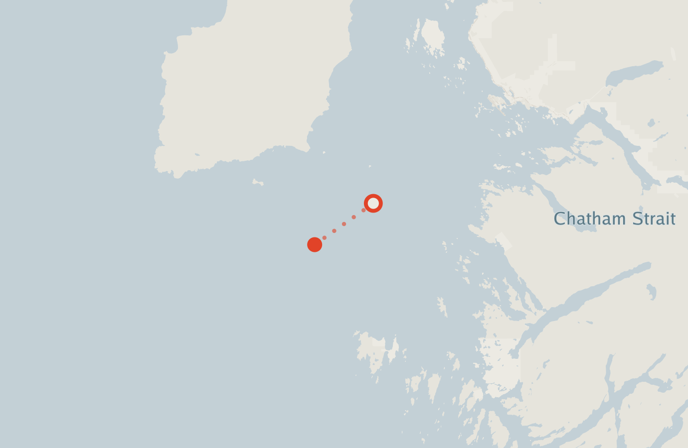 Activity map — real sighting points on an OpenStreetMap basemap
