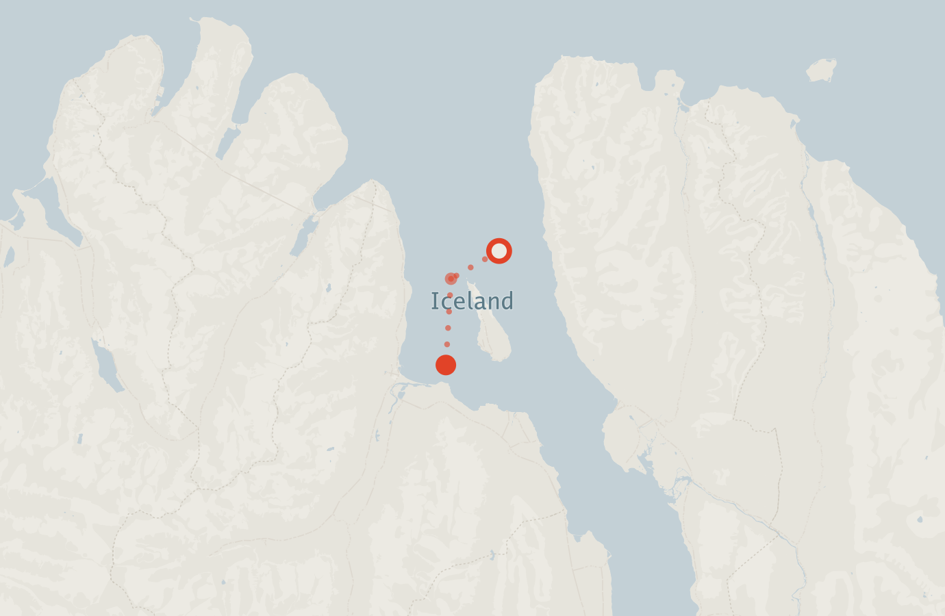 Activity map — real sighting points on an OpenStreetMap basemap